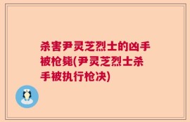 杀害尹灵芝烈士的凶手被枪毙(尹灵芝烈士杀手被执行枪决)
