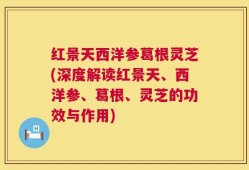 红景天西洋参葛根灵芝(深度解读红景天、西洋参、葛根、灵芝的功效与作用)