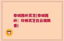 恭城西岭灵芝(恭城西岭：珍稀灵芝在云端飘香)