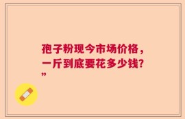 孢子粉现今市场价格，一斤到底要花多少钱？”