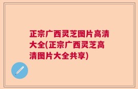 正宗广西灵芝图片高清大全(正宗广西灵芝高清图片大全共享)