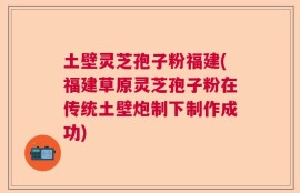 土壁灵芝孢子粉福建(福建草原灵芝孢子粉在传统土壁炮制下制作成功)