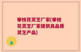 攀枝花灵芝厂家(攀枝花灵芝厂家提供高品质灵芝产品)