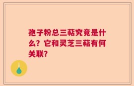 孢子粉总三萜究竟是什么？它和灵芝三萜有何关联？