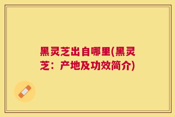黑灵芝出自哪里(黑灵芝：产地及功效简介)