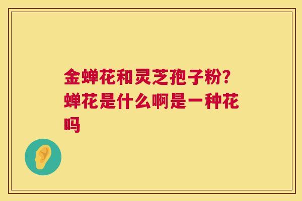 金蝉花和灵芝孢子粉？蝉花是什么啊是一种花吗
