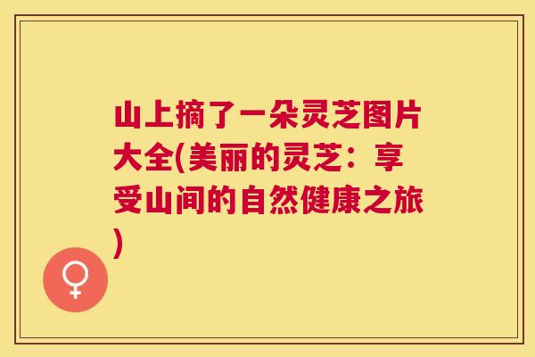山上摘了一朵灵芝图片大全(美丽的灵芝：享受山间的自然健康之旅)