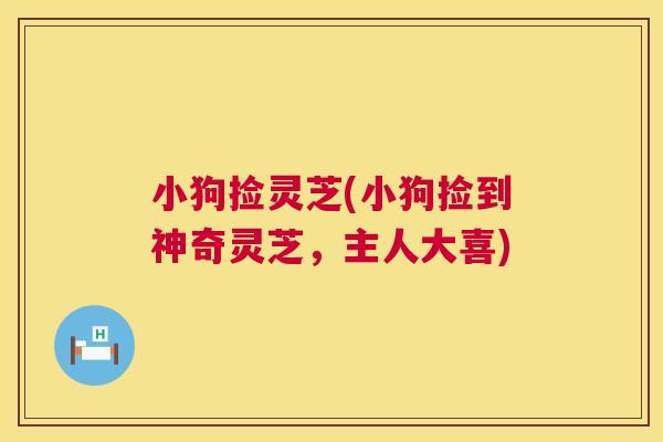 小狗捡灵芝(小狗捡到神奇灵芝，主人大喜)