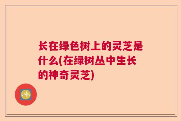 长在绿色树上的灵芝是什么(在绿树丛中生长的神奇灵芝)