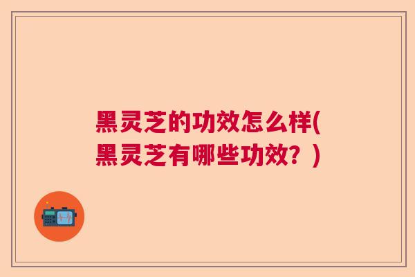 黑灵芝的功效怎么样(黑灵芝有哪些功效？)