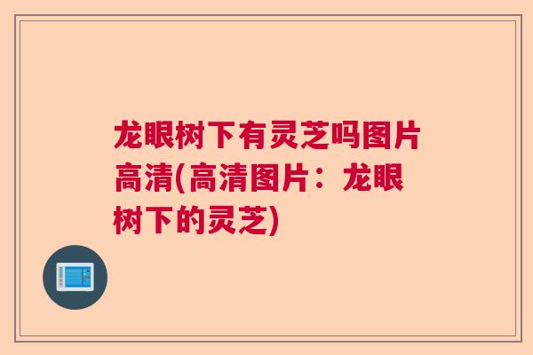 龙眼树下有灵芝吗图片高清(高清图片：龙眼树下的灵芝)