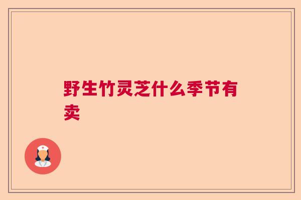 野生竹灵芝什么季节有卖