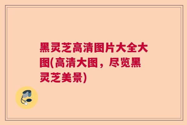 黑灵芝高清图片大全大图(高清大图，尽览黑灵芝美景)