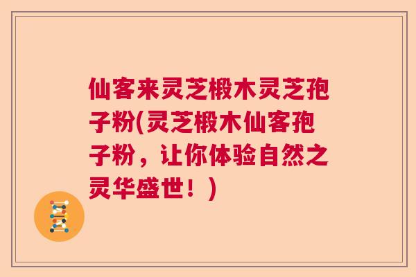 仙客来灵芝椴木灵芝孢子粉(灵芝椴木仙客孢子粉，让你体验自然之灵华盛世！)