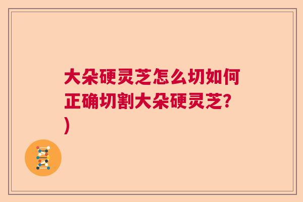 大朵硬灵芝怎么切如何正确切割大朵硬灵芝？)