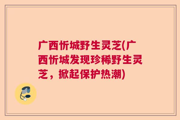 广西忻城野生灵芝(广西忻城发现珍稀野生灵芝，掀起保护热潮)