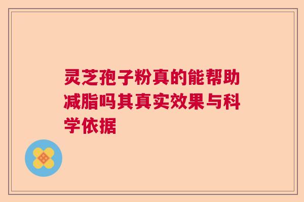 灵芝孢子粉真的能帮助减脂吗其真实效果与科学依据