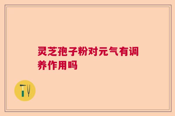 灵芝孢子粉对元气有调养作用吗