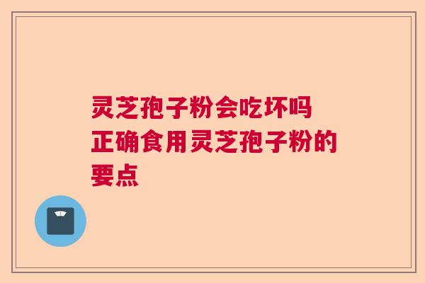 灵芝孢子粉会吃坏吗 正确食用灵芝孢子粉的要点