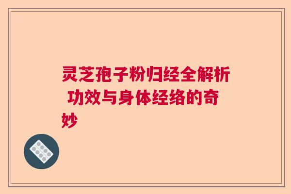 灵芝孢子粉归经全解析 功效与身体经络的奇妙