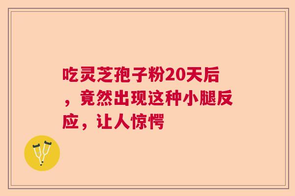 吃灵芝孢子粉20天后，竟然出现这种小腿反应，让人惊愕