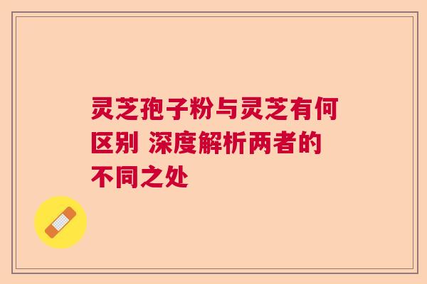 灵芝孢子粉与灵芝有何区别 深度解析两者的不同之处
