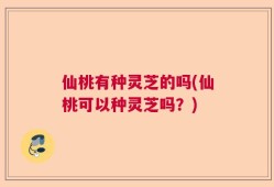 仙桃有种灵芝的吗(仙桃可以种灵芝吗？)