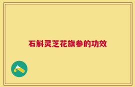 石斛灵芝花旗参的功效