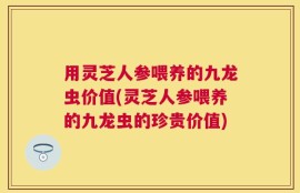 用灵芝人参喂养的九龙虫价值(灵芝人参喂养的九龙虫的珍贵价值)