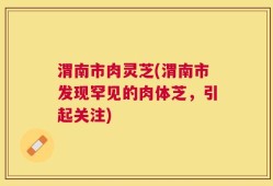 渭南市肉灵芝(渭南市发现罕见的肉体芝，引起关注)