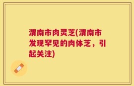 渭南市肉灵芝(渭南市发现罕见的肉体芝，引起关注)