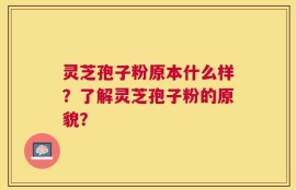 灵芝孢子粉原本什么样？了解灵芝孢子粉的原貌？
