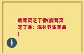 鹿茸灵芝丁香(鹿茸灵芝丁香：滋补养生圣品)