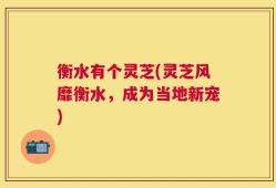 衡水有个灵芝(灵芝风靡衡水，成为当地新宠)