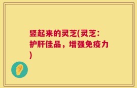 竖起来的灵芝(灵芝：护肝佳品，增强免疫力)