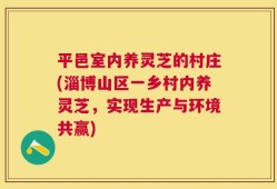 平邑室内养灵芝的村庄(淄博山区一乡村内养灵芝，实现生产与环境共赢)