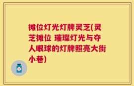摊位灯光灯牌灵芝(灵芝摊位 璀璨灯光与夺人眼球的灯牌照亮大街小巷)