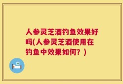 人参灵芝酒钓鱼效果好吗(人参灵芝酒使用在钓鱼中效果如何？)