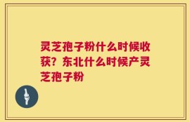 灵芝孢子粉什么时候收获？东北什么时候产灵芝孢子粉