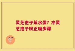 灵芝孢子蒸水蛋？冲灵芝孢子粉正确步骤