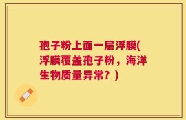 孢子粉上面一层浮膜(浮膜覆盖孢子粉，海洋生物质量异常？)