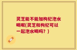 灵芝能不能加枸杞泡水喝呢(灵芝和枸杞可以一起泡水喝吗？)