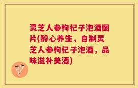 灵芝人参枸杞子泡酒图片(醉心养生，自制灵芝人参枸杞子泡酒，品味滋补美酒)