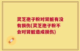 灵芝孢子粉对肾脏有没有损伤(灵芝孢子粉不会对肾脏造成损伤)