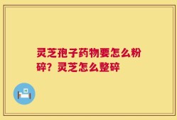 灵芝孢子药物要怎么粉碎？灵芝怎么整碎