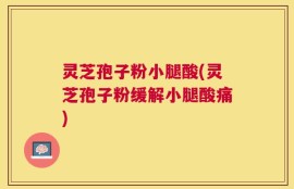灵芝孢子粉小腿酸(灵芝孢子粉缓解小腿酸痛)