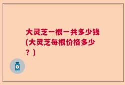 大灵芝一根一共多少钱(大灵芝每根价格多少？)
