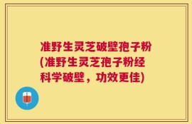 准野生灵芝破壁孢子粉(准野生灵芝孢子粉经科学破壁，功效更佳)