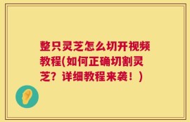 整只灵芝怎么切开视频教程(如何正确切割灵芝？详细教程来袭！)
