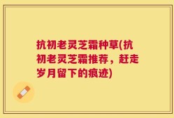 抗初老灵芝霜种草(抗初老灵芝霜推荐，赶走岁月留下的痕迹)